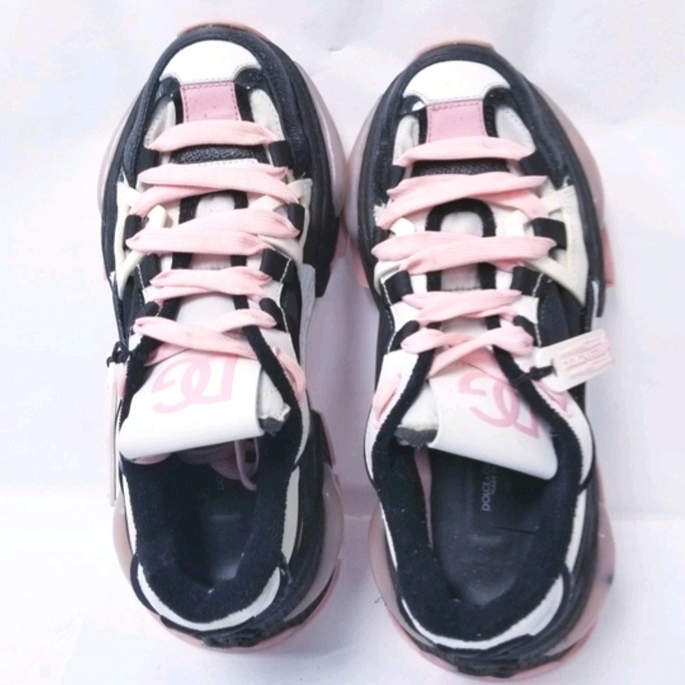 Dolce & Gabbana Wmns Air Master 'White Black Pink' EU 36/ US Wmns 6 - Picture 4 of 8